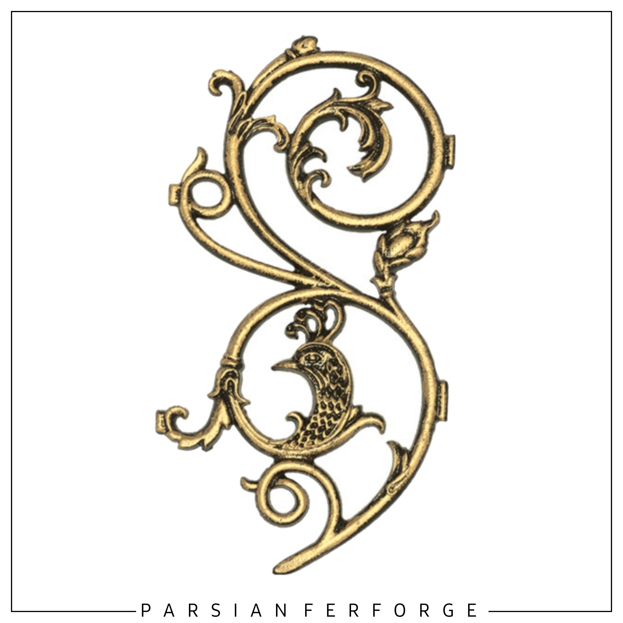 قطعه چدنی حاشیه طاووس راست ۳۹×۲۲