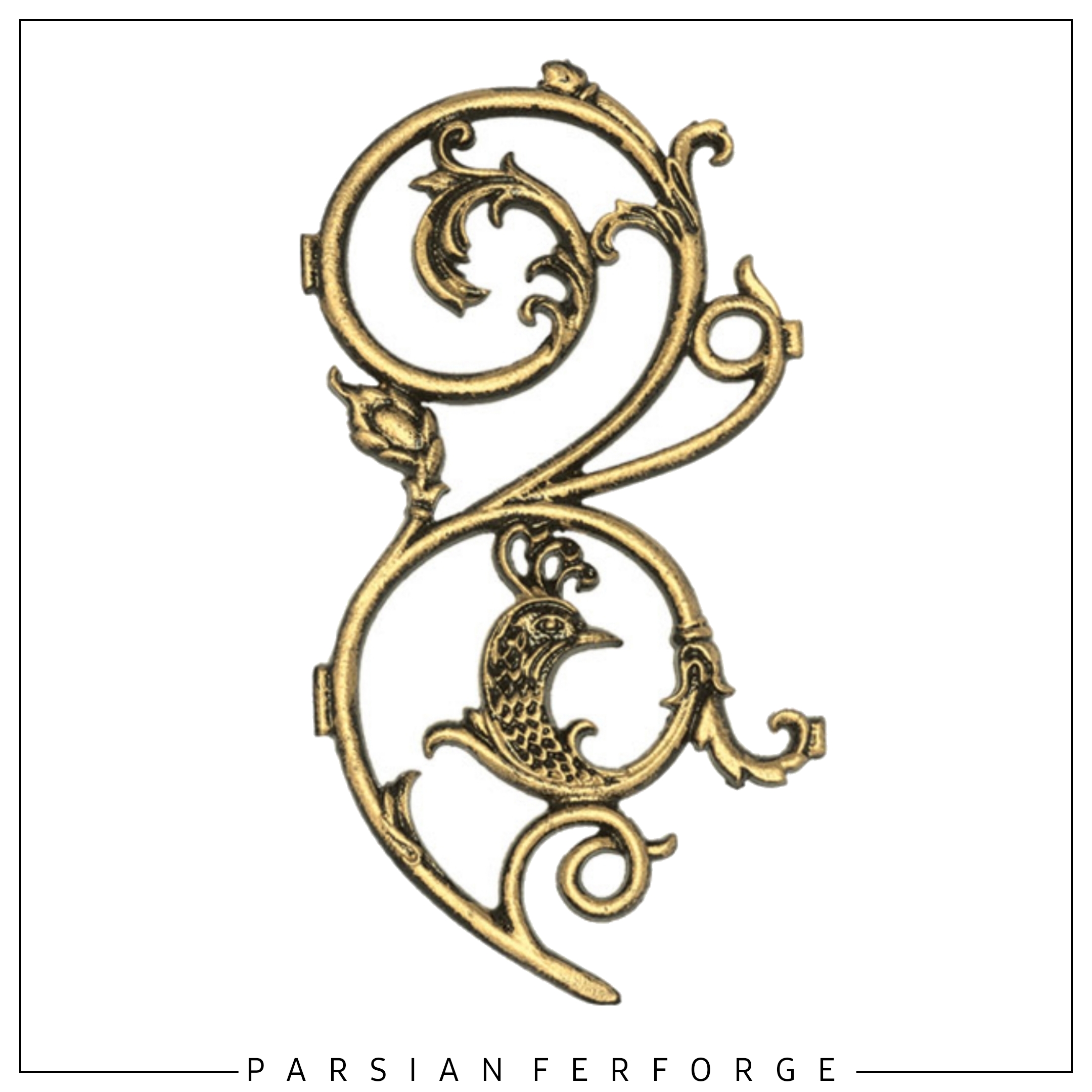 قطعه چدنی حاشیه طاووس چپ ۳۹×۲۲