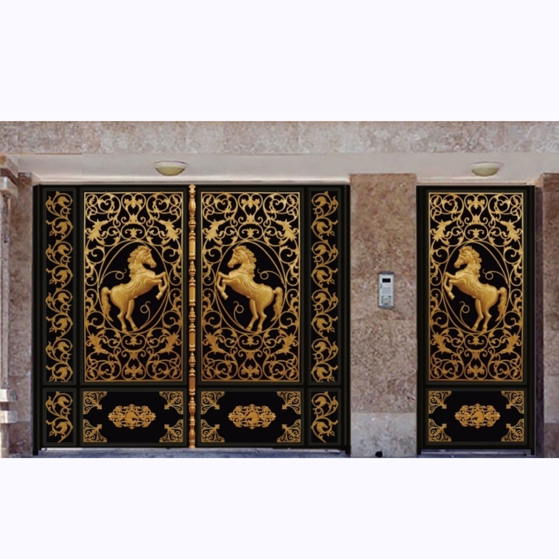 درب پارکینگی طرح اسب