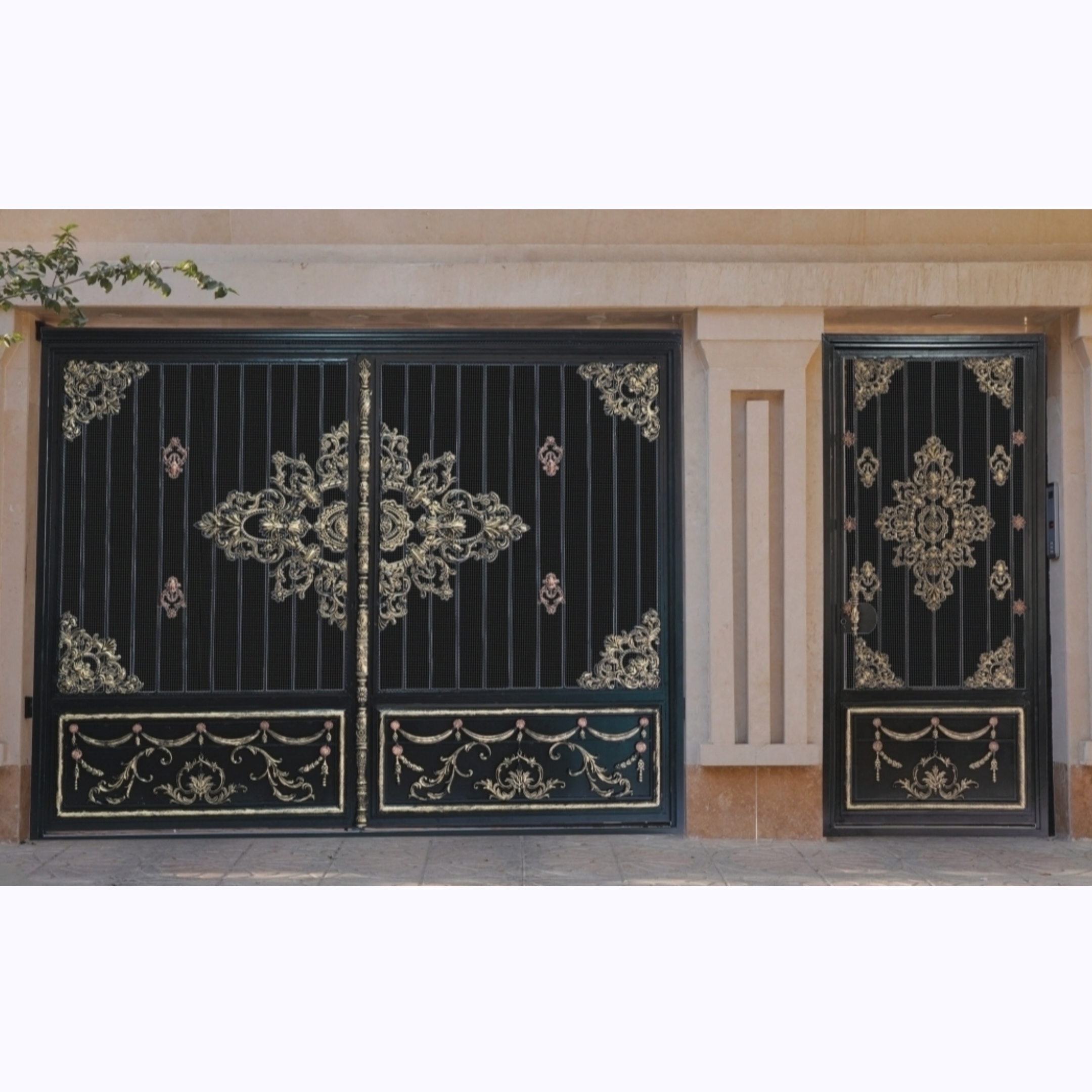 درب پارکینگی دولنگه گل آرا